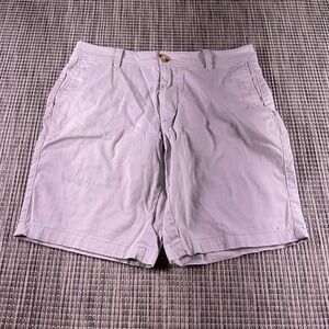 Nickel & Iron Mens Chino Shorts Size 30 Light Gray Flat Front Casual Summer